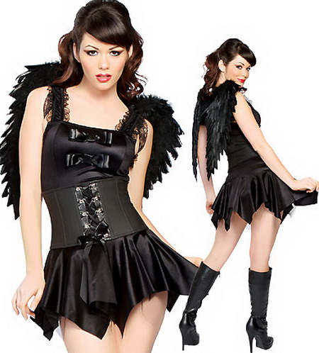 Halloween Costume Black Sexy Angel Costume - Click Image to Close